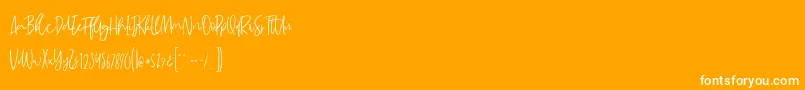 More about MadeleineDemo Font MadeleineDemo Font – White Fonts on Orange Background