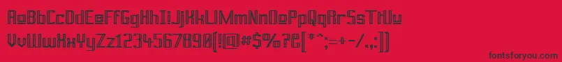 Prusbu Font – Black Fonts on Red Background