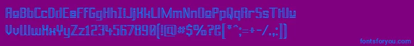 Prusbu Font – Blue Fonts on Purple Background