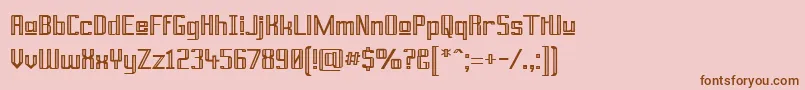 Prusbu Font – Brown Fonts on Pink Background