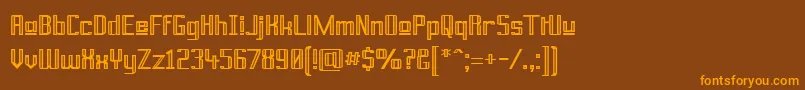 Prusbu Font – Orange Fonts on Brown Background