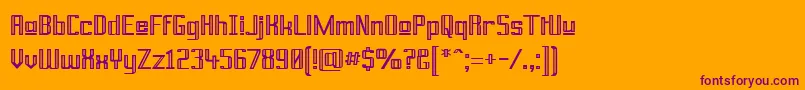 Prusbu Font – Purple Fonts on Orange Background
