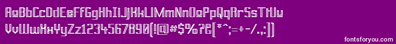 Prusbu Font – White Fonts on Purple Background