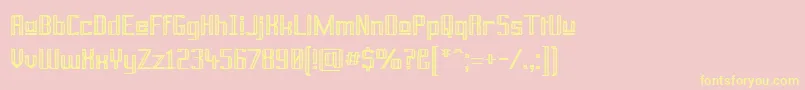 Prusbu Font – Yellow Fonts on Pink Background