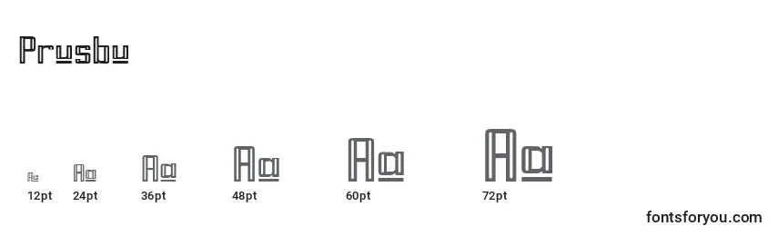 Prusbu Font Sizes