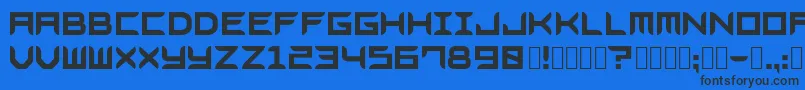 Bladesgffree Font – Black Fonts on Blue Background