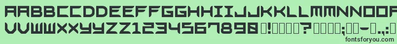 Bladesgffree-Schriftart – Schwarze Schriften auf grünem Hintergrund