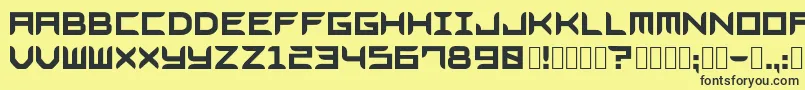 フォントBladesgffree – 黒い文字の黄色い背景
