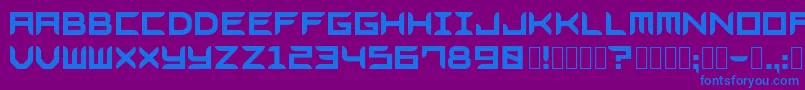 フォントBladesgffree – 紫色の背景に青い文字