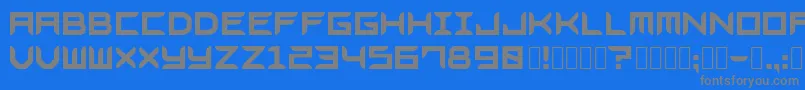 フォントBladesgffree – 青い背景に灰色の文字
