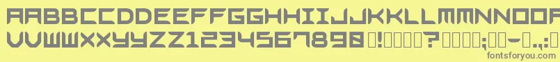 Bladesgffree-fontti – harmaat kirjasimet keltaisella taustalla