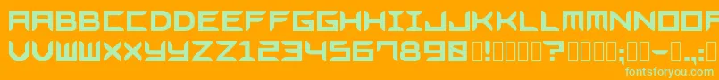 Шрифт Bladesgffree – зелёные шрифты на оранжевом фоне