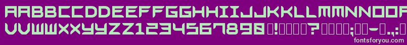 Bladesgffree Font – Green Fonts on Purple Background