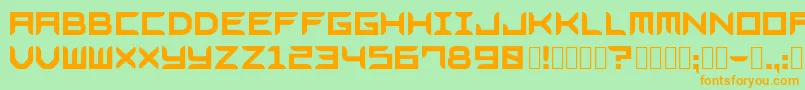 Bladesgffree Font – Orange Fonts on Green Background