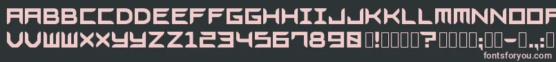 Bladesgffree-fontti – vaaleanpunaiset fontit mustalla taustalla