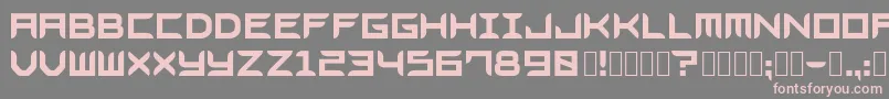 フォントBladesgffree – 灰色の背景にピンクのフォント
