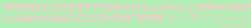 Fonte Bladesgffree – fontes rosa em um fundo verde