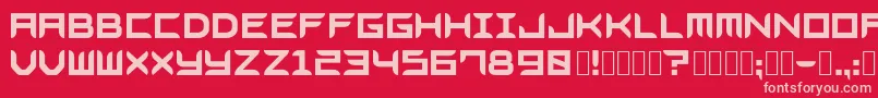 Bladesgffree-fontti – vaaleanpunaiset fontit punaisella taustalla