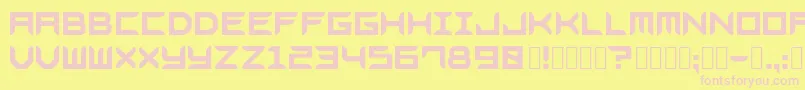 Bladesgffree Font – Pink Fonts on Yellow Background