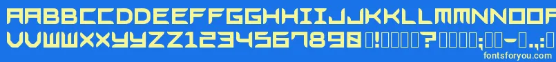Bladesgffree Font – Yellow Fonts on Blue Background