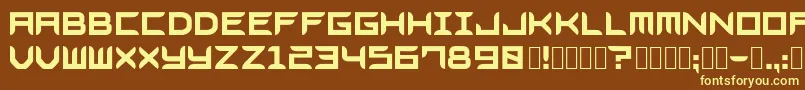 Bladesgffree-fontti – keltaiset fontit ruskealla taustalla