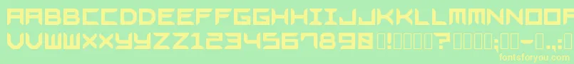 Bladesgffree Font – Yellow Fonts on Green Background