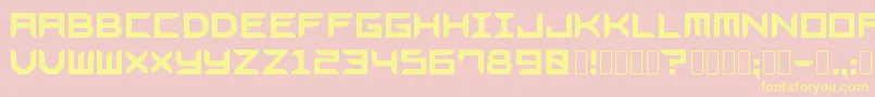 Bladesgffree-fontti – keltaiset fontit vaaleanpunaisella taustalla