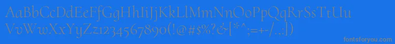CormorantuprightLight Font – Gray Fonts on Blue Background