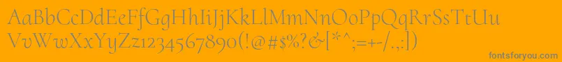 CormorantuprightLight Font – Gray Fonts on Orange Background