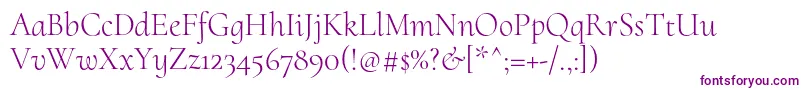 CormorantuprightLight Font – Purple Fonts on White Background