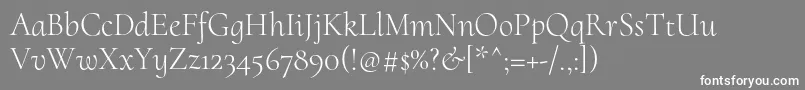CormorantuprightLight Font – White Fonts on Gray Background