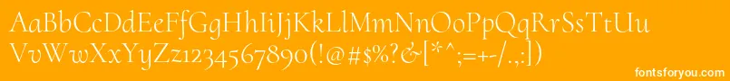 CormorantuprightLight Font – White Fonts on Orange Background