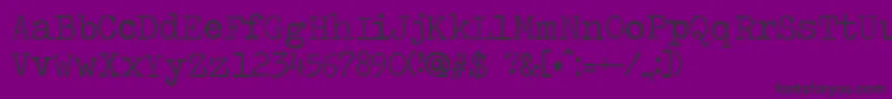 Travelingtypewriter Font – Black Fonts on Purple Background