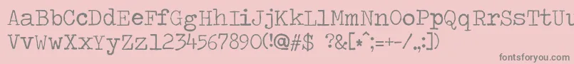 Шрифт Travelingtypewriter – серые шрифты на розовом фоне