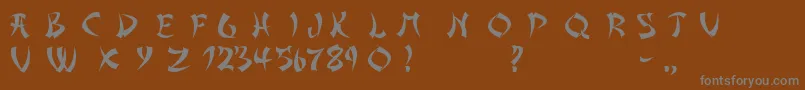 Шрифт AsianDelight – серые шрифты на коричневом фоне