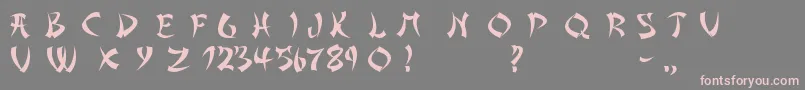 AsianDelight-Schriftart – Rosa Schriften auf grauem Hintergrund