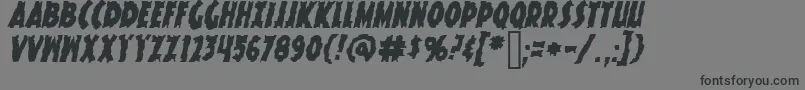 KnuckleSandwichKrunchyItalic Font – Black Fonts on Gray Background