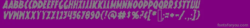 KnuckleSandwichKrunchyItalic Font – Gray Fonts on Purple Background