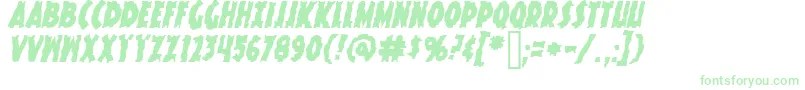 KnuckleSandwichKrunchyItalic Font – Green Fonts on White Background