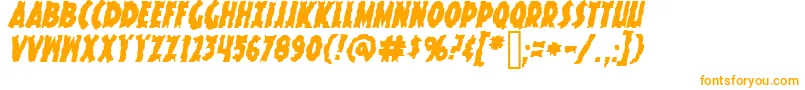 KnuckleSandwichKrunchyItalic Font – Orange Fonts on White Background