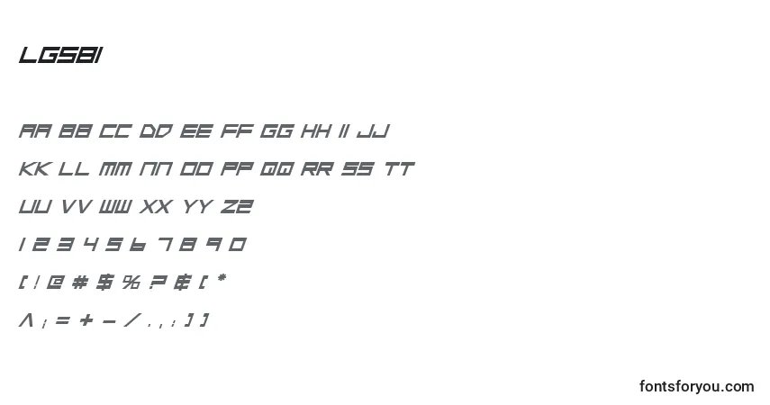 Czcionka Lgsbi – alfabet, cyfry, specjalne znaki