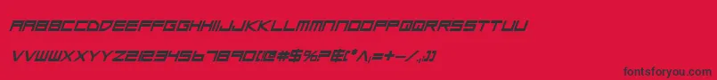 フォントLgsbi – 赤い背景に黒い文字