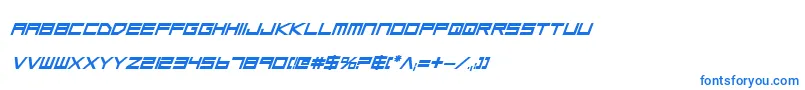 フォントLgsbi – 白い背景に青い文字