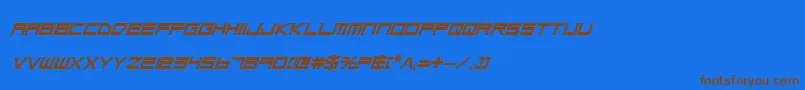 Lgsbi Font – Brown Fonts on Blue Background