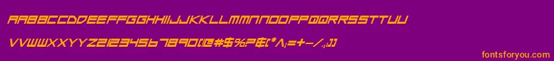 フォントLgsbi – 紫色の背景にオレンジのフォント