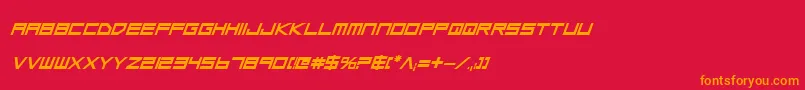 フォントLgsbi – 赤い背景にオレンジの文字