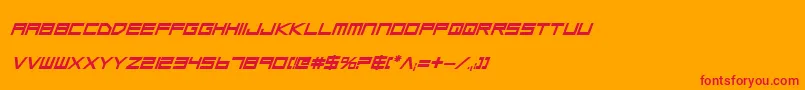 フォントLgsbi – オレンジの背景に赤い文字