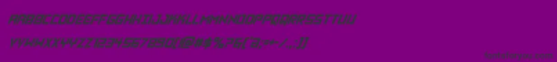 Vikingsquadcondital Font – Black Fonts on Purple Background