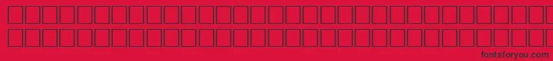 Fonte NippyRegular – fontes pretas em um fundo vermelho