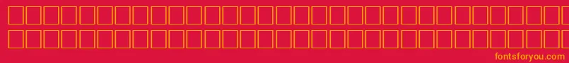 NippyRegular Font – Orange Fonts on Red Background